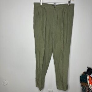 Baxter weathered linen trousers pants green 100% linen men's size 38 beach